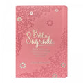 BIblia Hipergigante ARC Full Color c/ Harpa PU Luxo com Índice - Prateada Floral Margarida Rosa