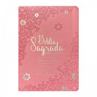 BIblia Hipergigante ARC Full Color c/ Harpa PU Luxo com Índice - Prateada Floral Margarida Rosa