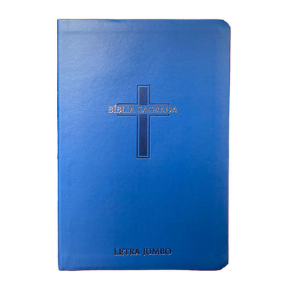 Bíblia Jumbo |ARC |  FULL COLOR - Harpa e Corinhos | CAPA PU LUXO | Cruz Azul