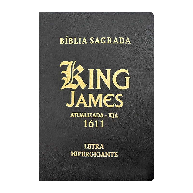 Bíblia King James Atualizada | Letra Hipergigante | Com Índice | Capa PU Luxo | Preta