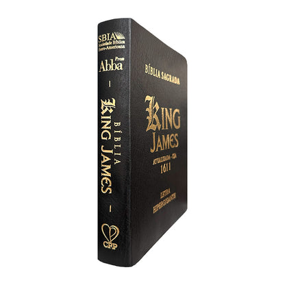 Bíblia King James Atualizada | Letra Hipergigante | Com Índice | Capa PU Luxo | Preta