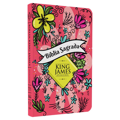 Bíblia KJA | Capa Dura |Edição Luxo| Slim | Floral Aelgre