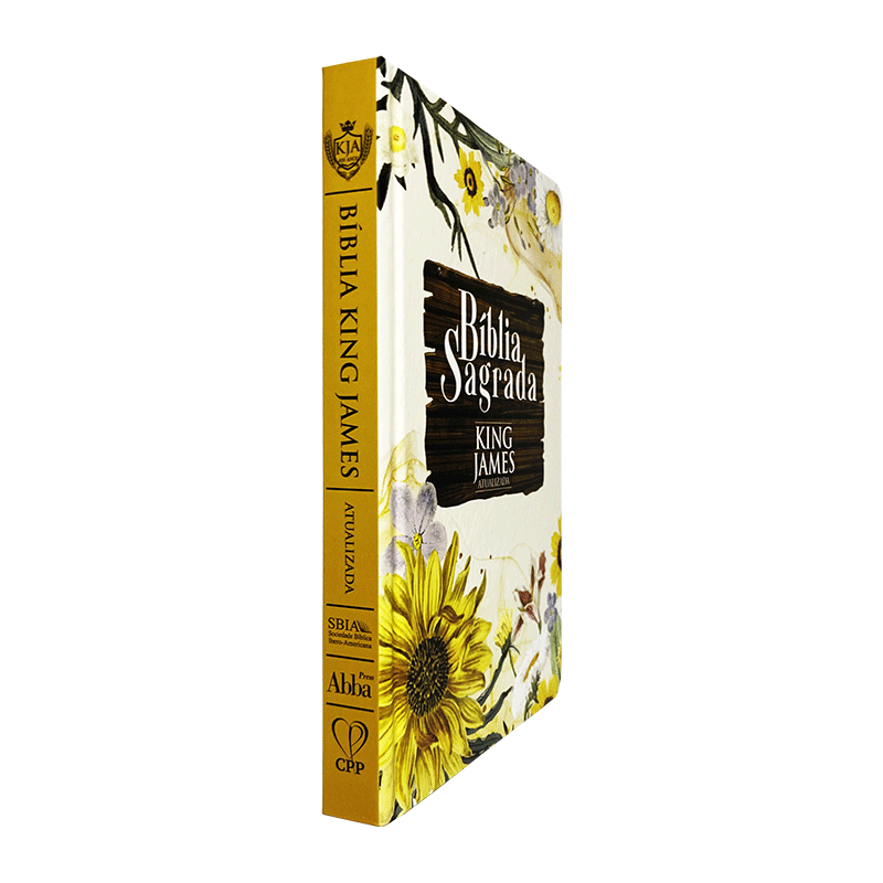 Bíblia KJA | Capa Dura |Edição Luxo| Slim | Girassol