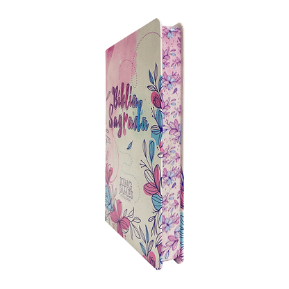 Bíblia KJA | Capa Dura | Slim |Edição Luxo| Flores Desenho