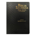 Bíblia Letra Hipergigante | ARC | Full Color | Capa PU Luxo c/ Harpa e Índice | Dourada Arabesco Preta