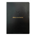 Bíblia Letra Hipergigante | ARC | Full Color | Capa PU Luxo c/ Harpa e Índice | Dourada Cruz Preta