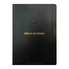 Bíblia Letra Hipergigante | ARC | Full Color | Capa PU Luxo c/ Harpa e Índice | Dourada Cruz Preta