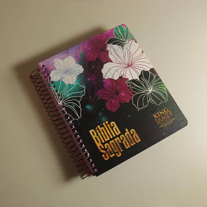 Bíblia para Anotações | KJA | Floral Magenta