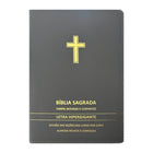 Bíblia Premium | Almeida Revista e Corrigida | Letra Hipergigante & Zíper | Full Color | Cruz Cinza