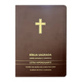 Bíblia Premium | Almeida Revista e Corrigida | Letra Hipergigante & Zíper | Full Color | Cruz Marrom