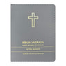 Bíblia Premium | Almeida Revista e Corrigida | Letra Maior & Zíper | Full Color | Cruz Cinza
