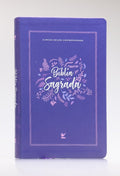 Biblia AEC - Letra Gigante - Roxo Folhas [Hardcover] Editora Vida