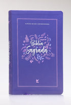 Biblia AEC - Letra Gigante - Roxo Folhas [Hardcover] Editora Vida