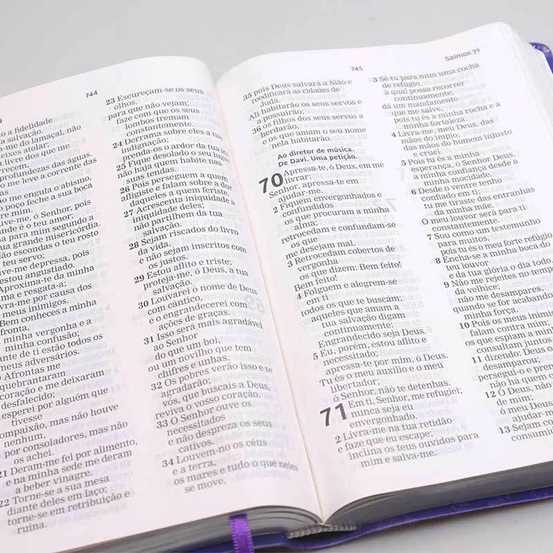 Biblia AEC - Letra Gigante - Roxo Folhas [Hardcover] Editora Vida