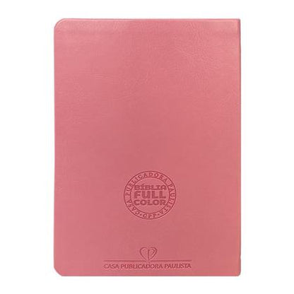 Bíblia Sagrada | Letra Hipergigante | ARC | Harpa Avivada e Corinhos | Capa PU Luxo | Floral Dalia Rosa