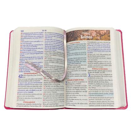 Bíblia Sagrada | Letra Hipergigante | ARC | Harpa Avivada e Corinhos | Capa PU Luxo | Floral Margarida Pink