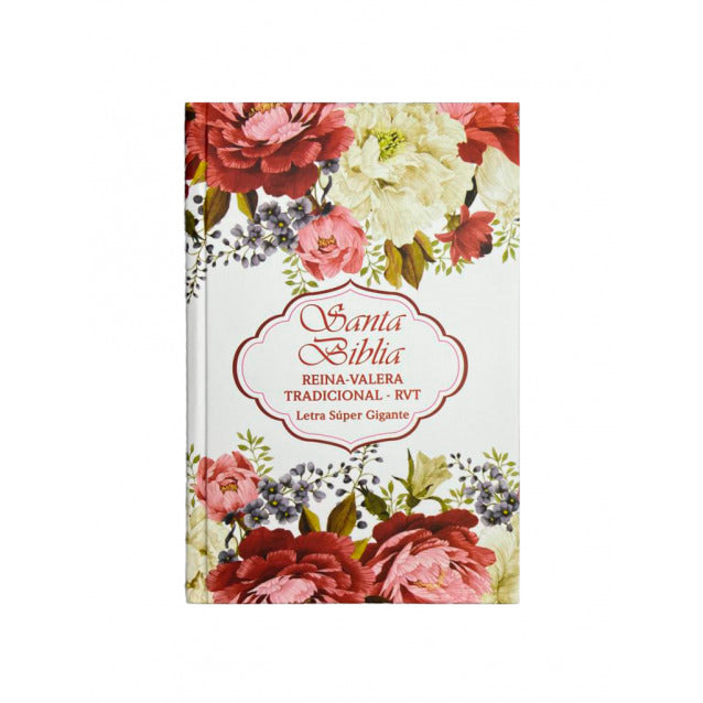 Bíblia Sagrada Reina-Valera Tradicional | Letra Super Gigante | Capa Dura | Floral Cores - ES