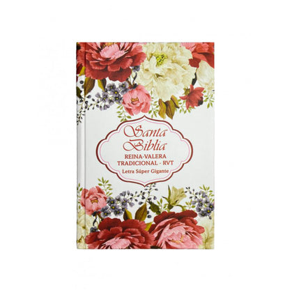 Bíblia Sagrada Reina-Valera Tradicional | Letra Super Gigante | Capa Dura | Floral Cores - ES