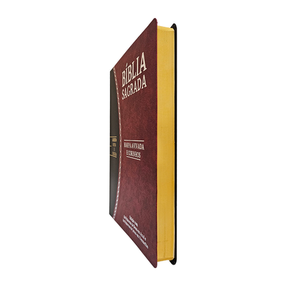 Bíblia Sagrada Slim | RC | Letra Grande | Harpa Avivada e Corinhos | Bordô e Preto