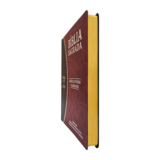 Bíblia Sagrada Slim | RC | Letra Grande | Harpa Avivada e Corinhos | Bordô e Preto