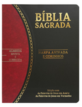 Bíblia Sagrada Slim | RC | Letra Grande | Harpa Avivada e Corinhos | Preto e Bordô