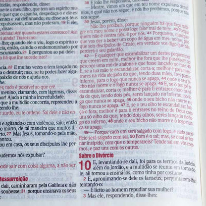 Bíblia Sagrada Slim | RC | Letra Grande | Harpa Avivada e Corinhos | Preto e Bordô