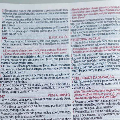 Bíblia Sagrada Slim | RC | Letra Grande | Harpa Avivada e Corinhos | Preto e Bordô