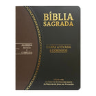 Bíblia Sagrada Slim | RC | Letra Grande | Harpa Avivada e Corinhos | Preto e Marrom