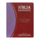 Bíblia Sagrada Slim | RC | Letra Grande | Harpa Avivada e Corinhos | Vermelho e Lilás