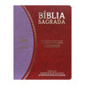 Bíblia Sagrada Slim | RC | Letra Grande | Harpa Avivada e Corinhos | Vermelho e Lilás