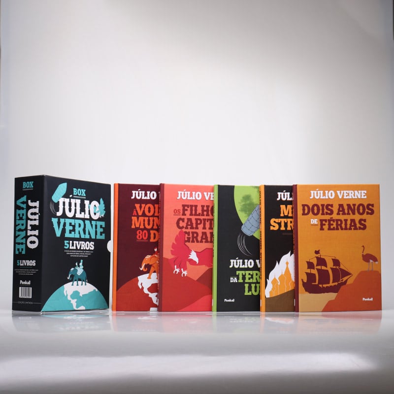 Box 5 Livros | Capa Dura | Júlio Verne