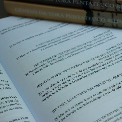 Box 5 livros Pentateuco Bílingue | Estudo da Torá