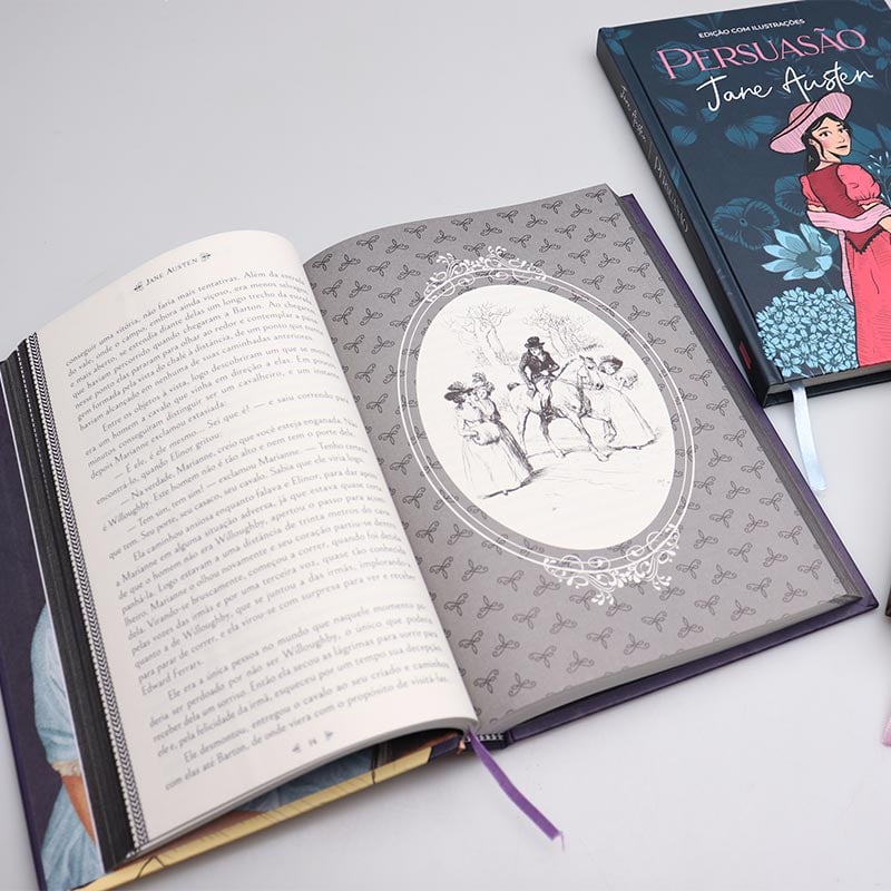 3 Livros | Capa Dura | Jane Austen | Edição com ilustrações