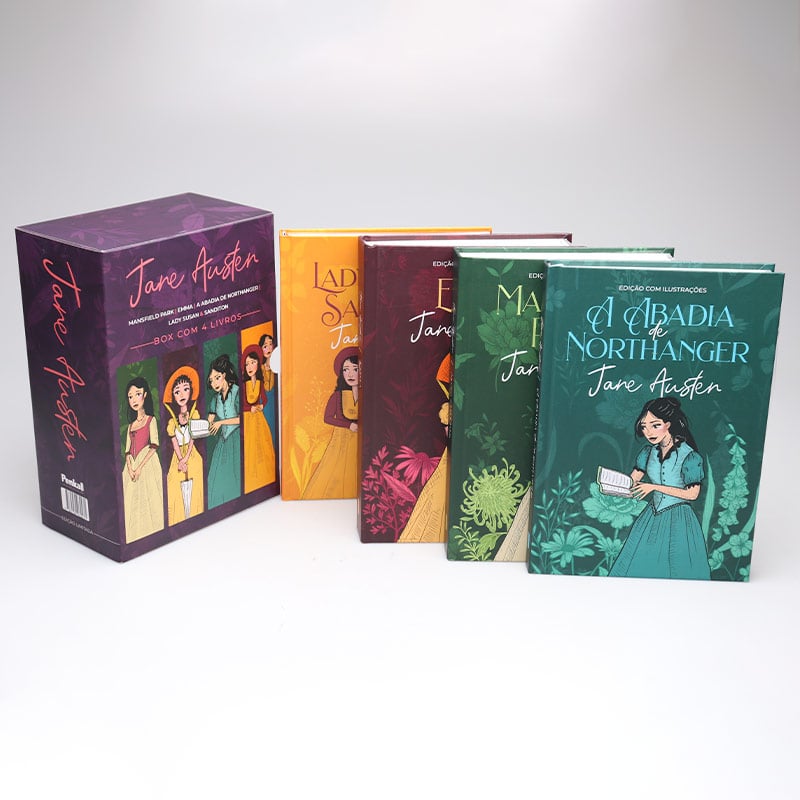 Box com 4 Livros | Jane Austen | Vol.2 | Capa Dura | Edição com ilustrações