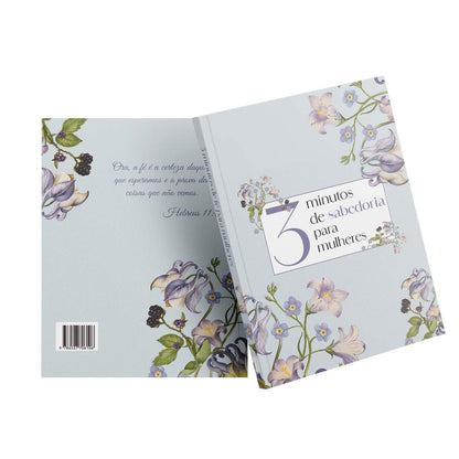 Caderno Devocional 3 Minutos de Fé Para Mulher | Floral Azul
