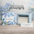 Caixinha de promessas - Flores Azul