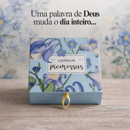 Caixinha de promessas - Flores Azul