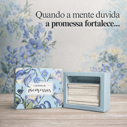 Caixinha de promessas - Flores Azul