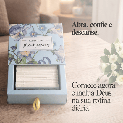 Caixinha de promessas - Flores Azul