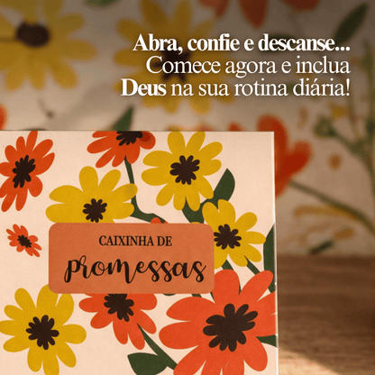 Caixinha de promessas - Flores Laranja