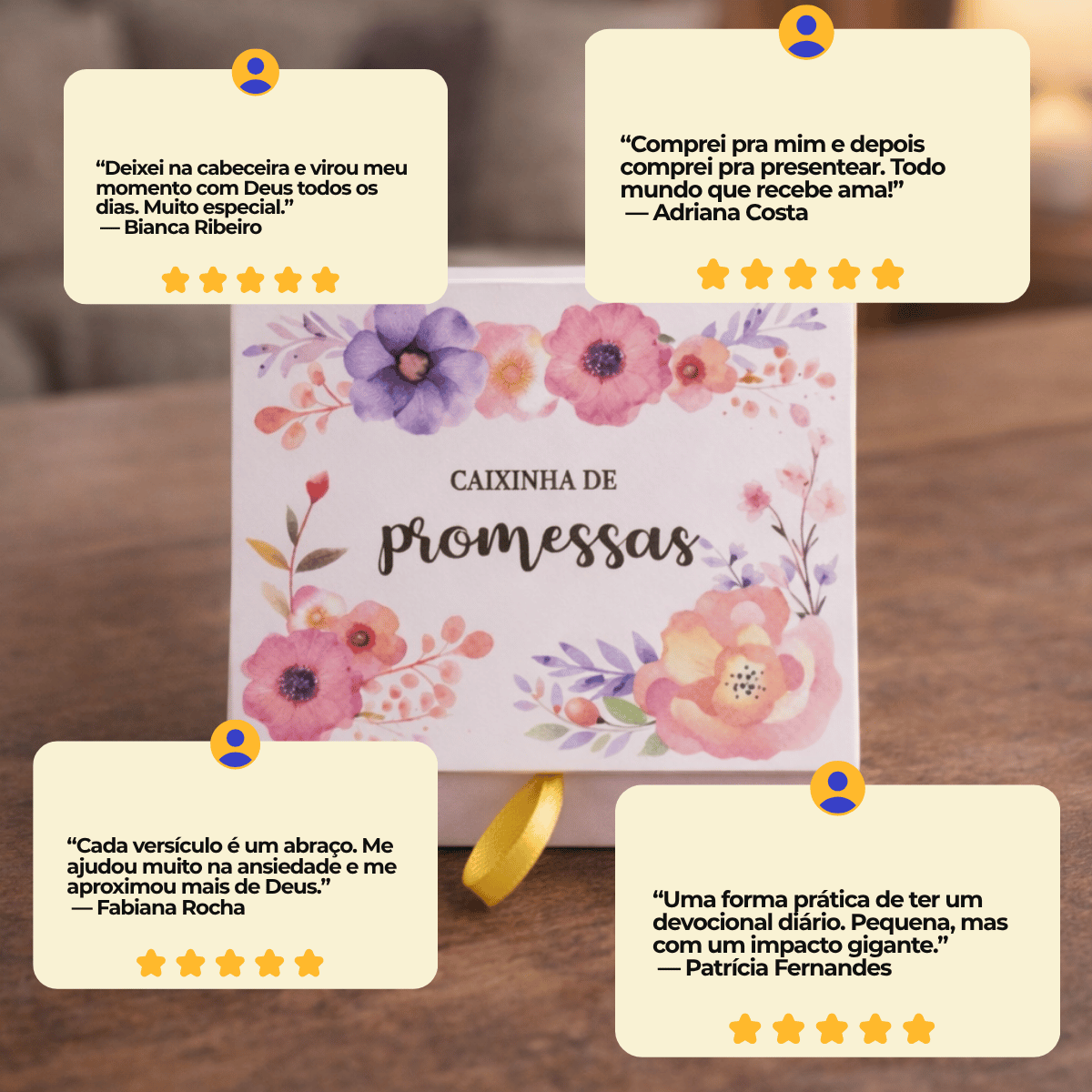 Caixinha de promessas - Flores Mistas