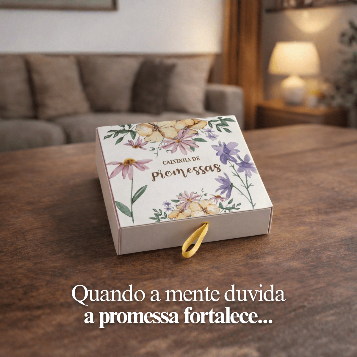 Caixinha de promessas - Flores Rosa