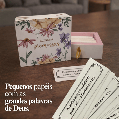 Caixinha de promessas - Flores Rosa