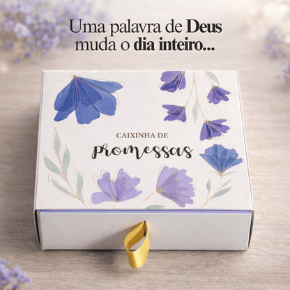 Caixinha de promessas - Flores Roxa