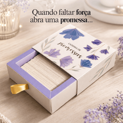 Caixinha de promessas - Flores Roxa