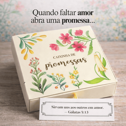 Caixinha de promessas - Flores Verde