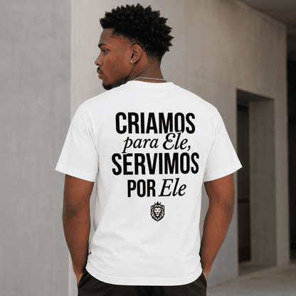 Camiseta Cristã - Criamos para ele | Branca