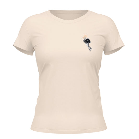 Camiseta Cristã Feminina - Bíblia na mão | Off White