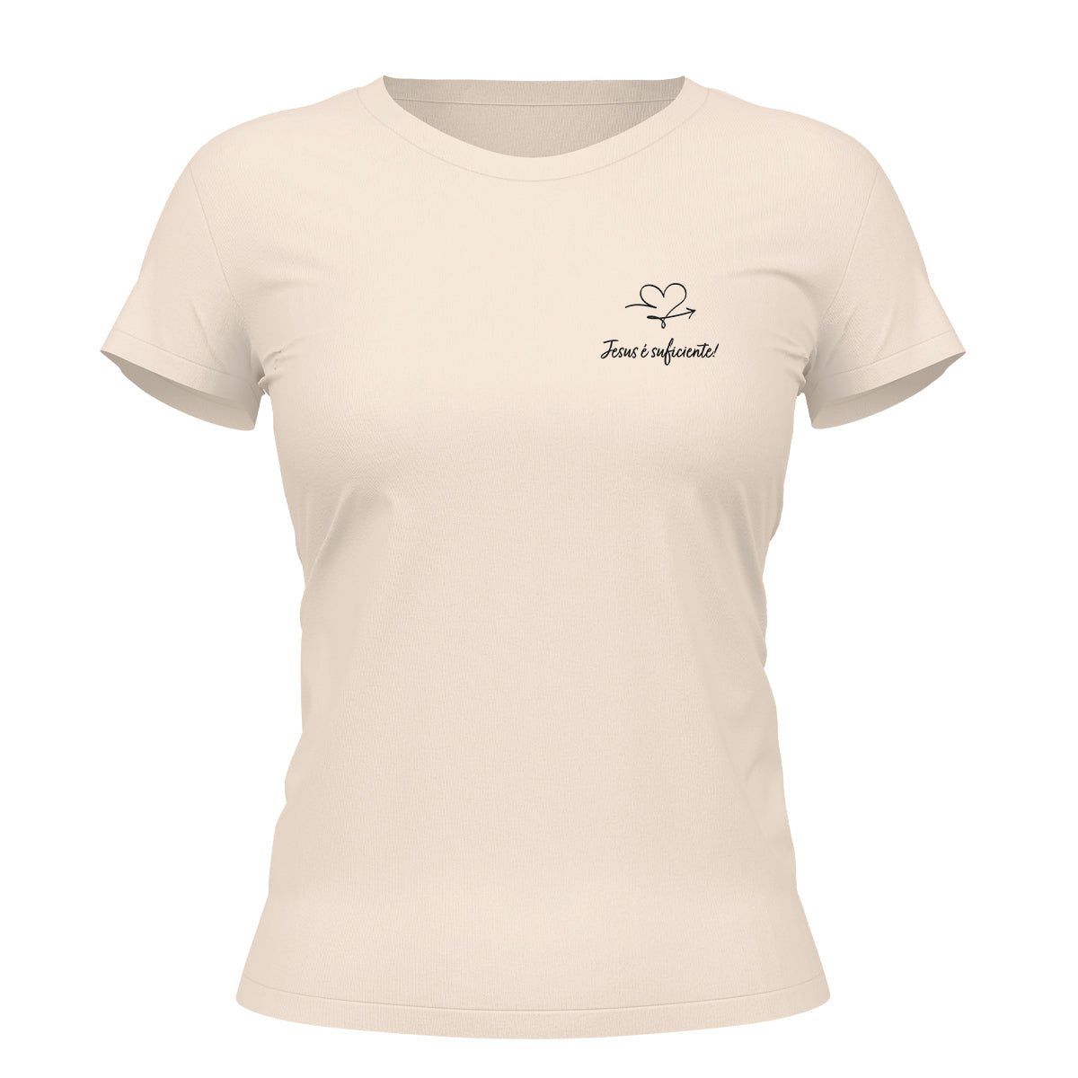 Camiseta Cristã Feminina - Coração | Off White
