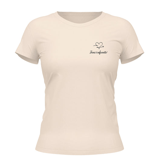 Camiseta Cristã Feminina - Coração | Off White
